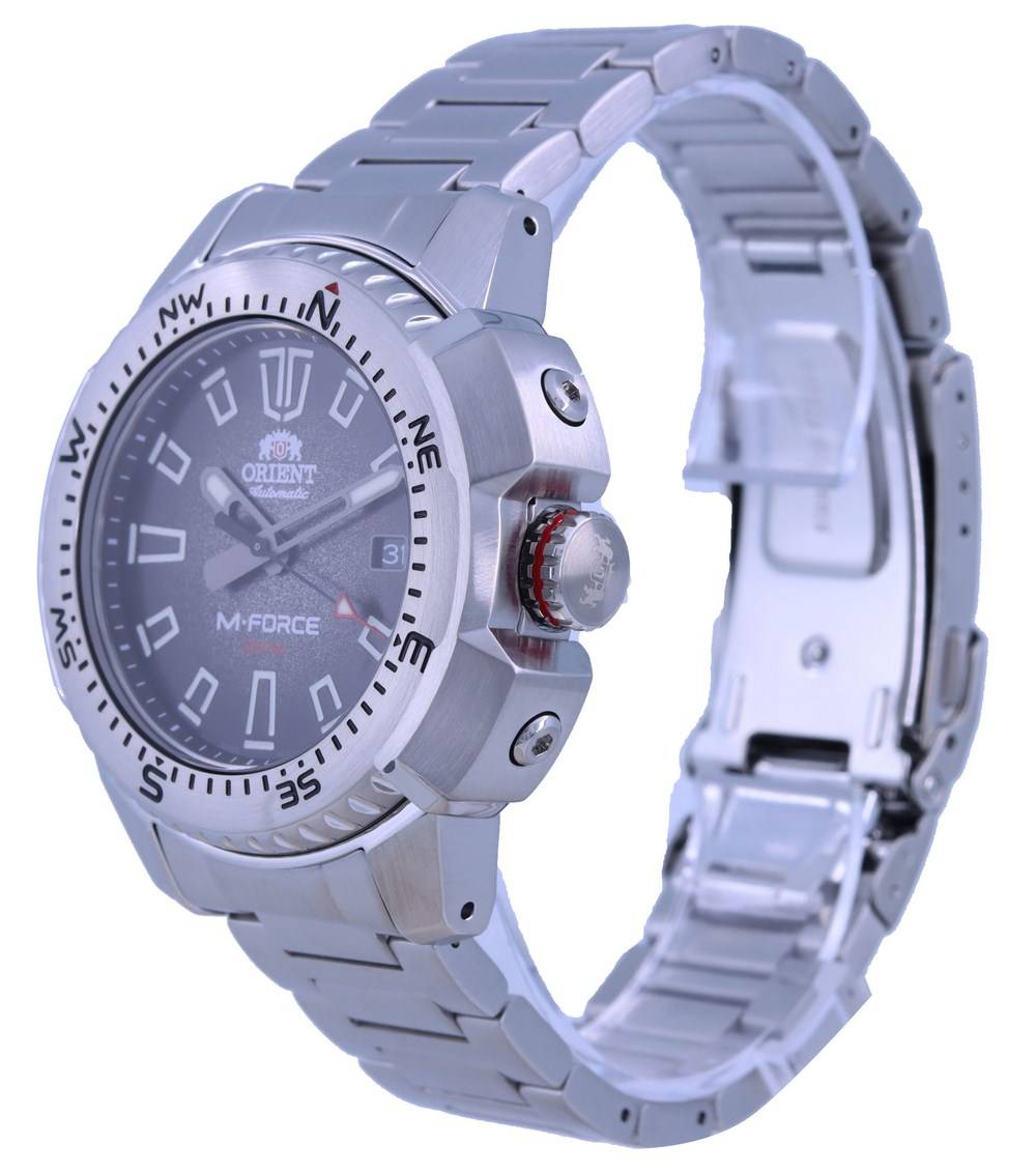 Orient M-Force Schwarzes Zifferblatt Automatik Taucher RA-AC0N01B10B 200M Herrenuhr
