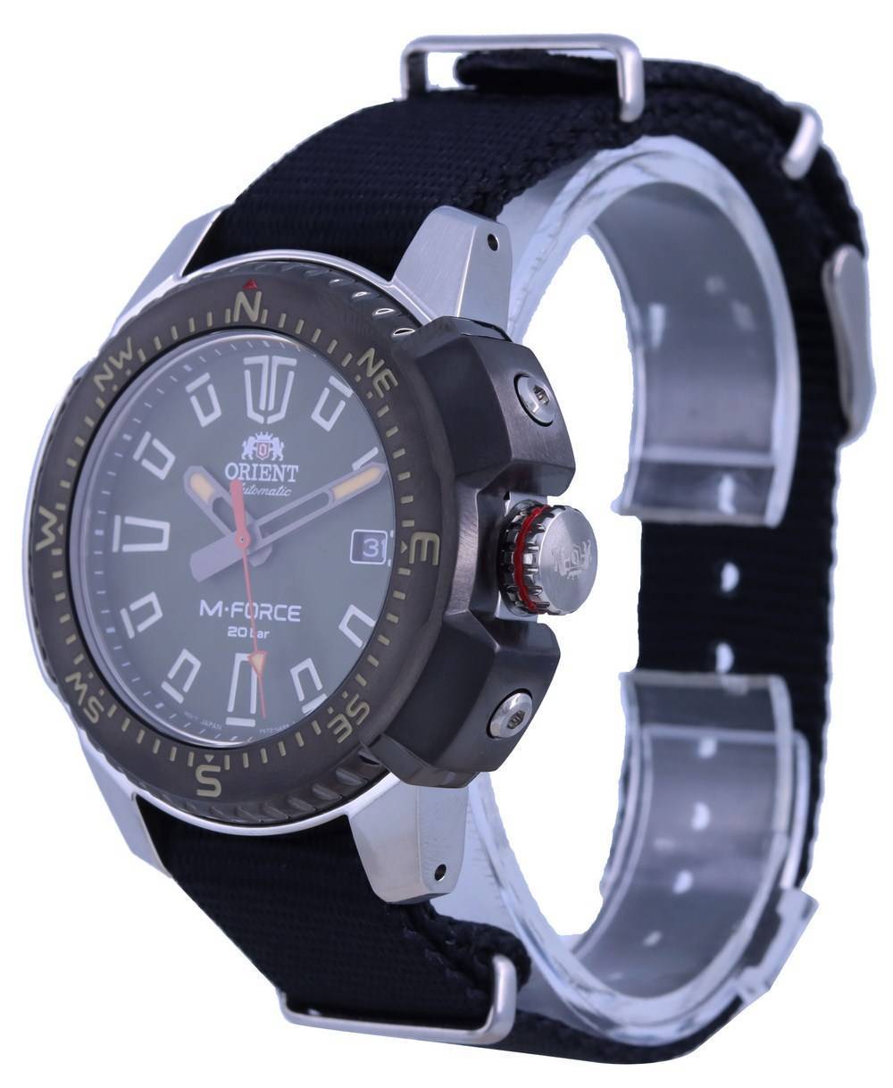 Orient M-Force Gr?nes Zifferblatt Edelstahl Automatik Taucher RA-AC0N03E10B 200M Herrenuhr