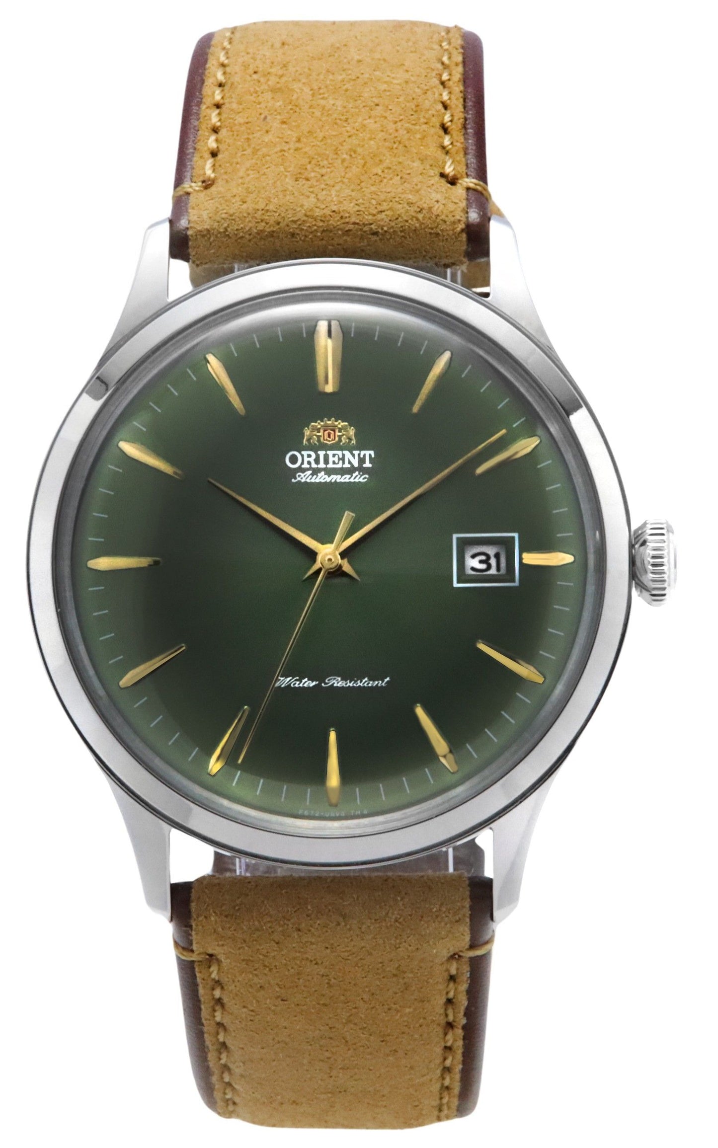 Orient Bambino Version 4 Lederarmband Gr?nes Zifferblatt Automatik RA-AC0P01E10B RA-AC0P01E30B Herrenuhr