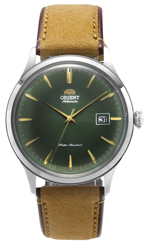 Orient Bambino Version 4 Lederarmband Gr?nes Zifferblatt Automatik RA-AC0P01E10B RA-AC0P01E30B Herrenuhr