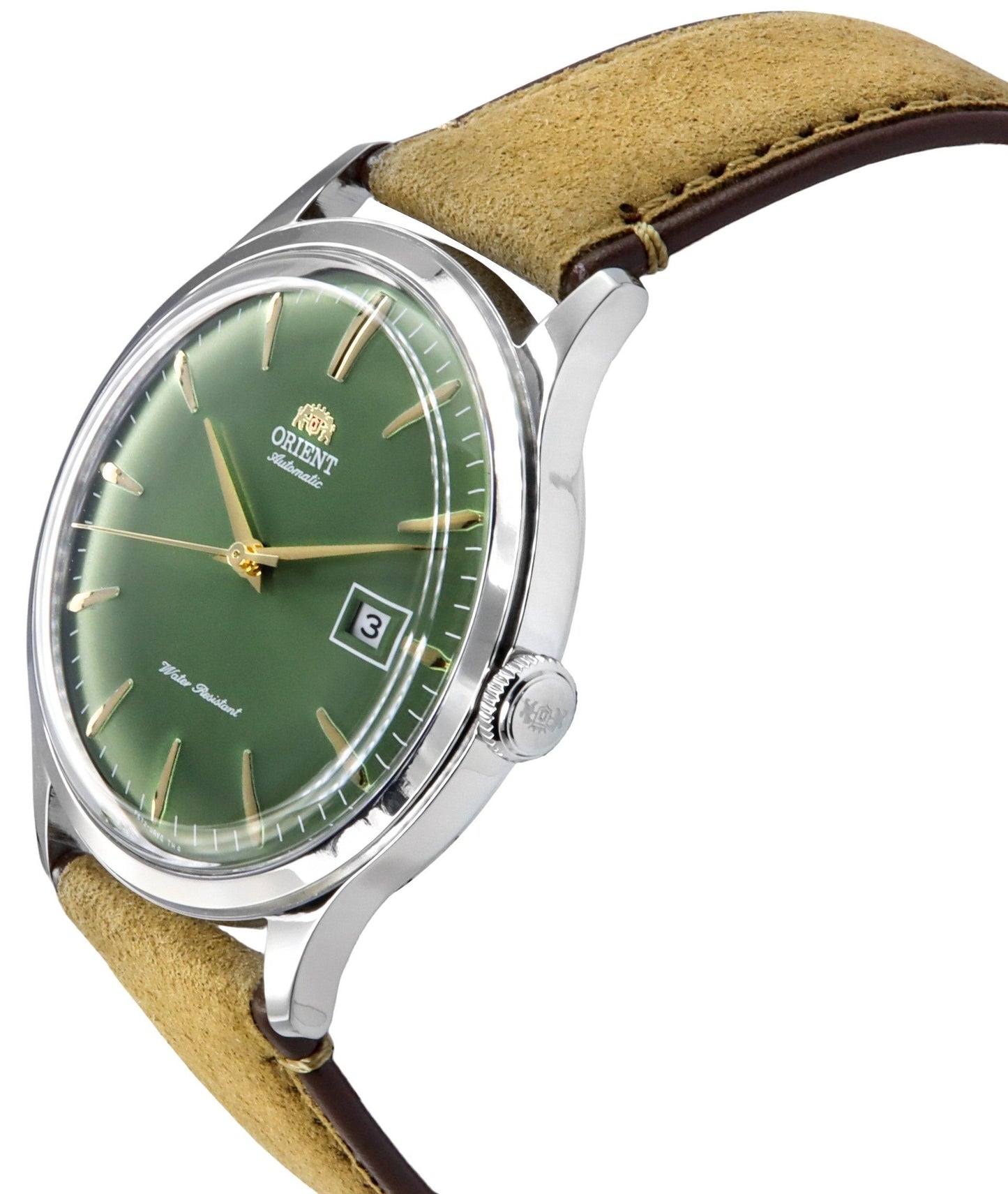 Orient Bambino Version 4 Lederarmband Gr?nes Zifferblatt Automatik RA-AC0P01E10B RA-AC0P01E30B Herrenuhr