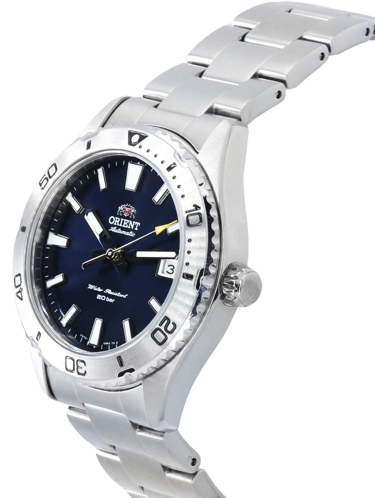 Orient Sports Mako Edelstahl Blaues Zifferblatt Automatik Taucher RA-AC0Q02L10B RA-AC0Q02L30B 200M Herrenuhr