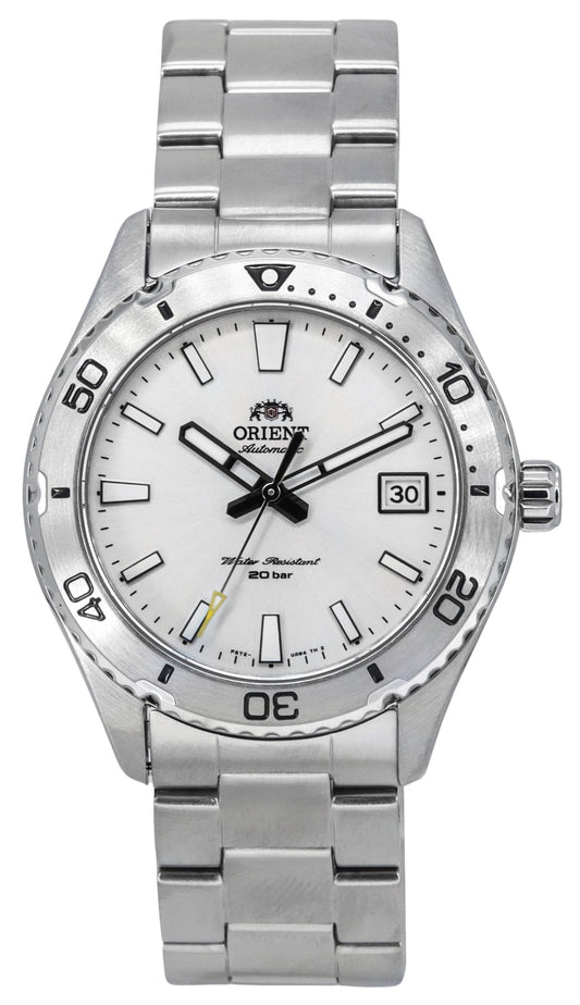 Orient Sports Mako Edelstahl White Dial Automatik Taucher RA-AC0Q03S10B RA-AC0Q03S30B 200M Herrenuhr