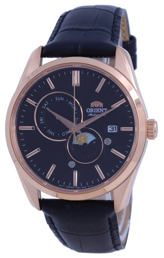 Orient Classic Sun & Moon Gen Schwarzes Zifferblatt Automatik RA-AK0309B10B RA-AK0309B30B Herrenuhr