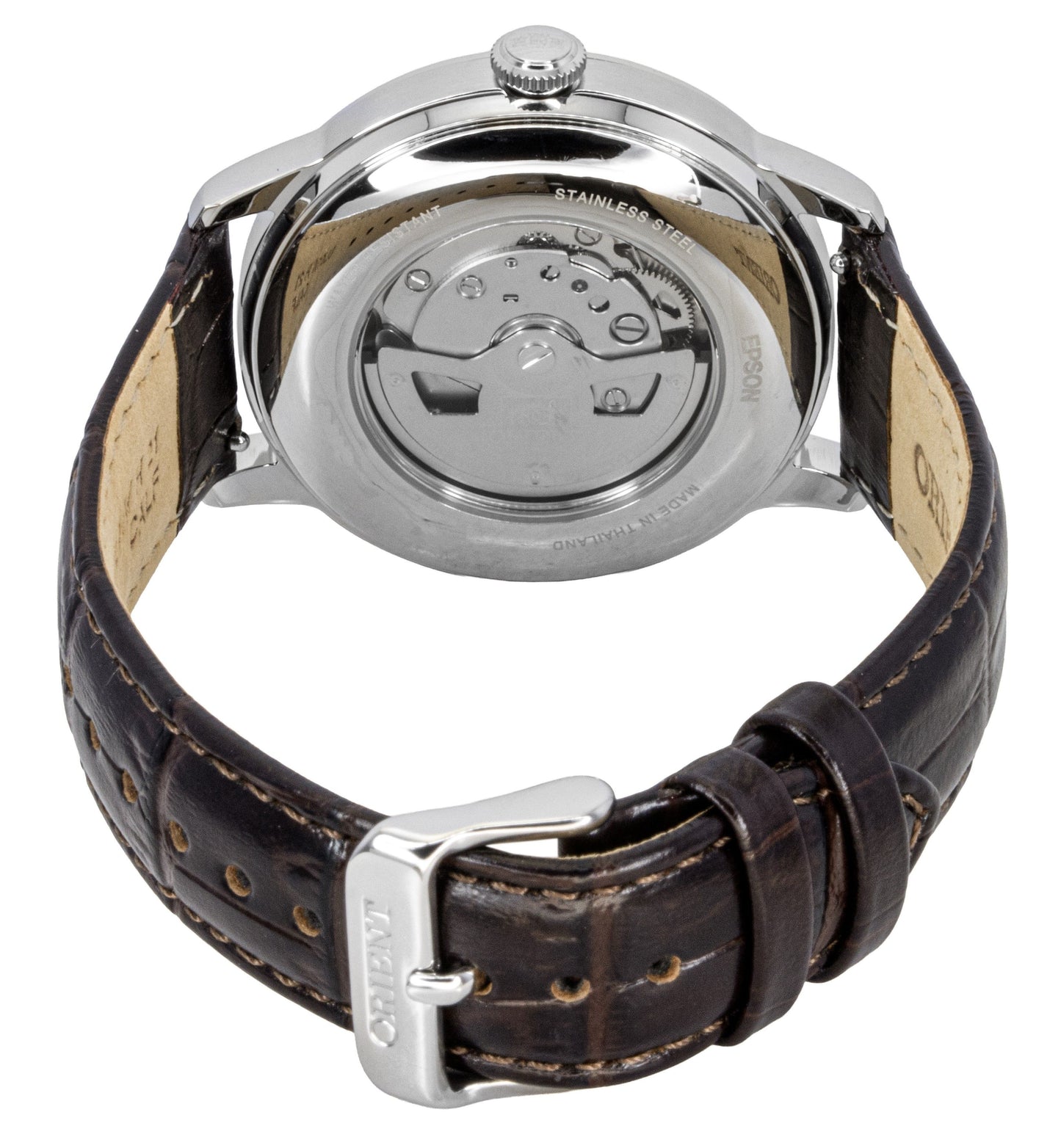Orient Classic Sun and Moon Lederarmband Bordeaux Dial Automatik RA-AK0807R Herrenuhr