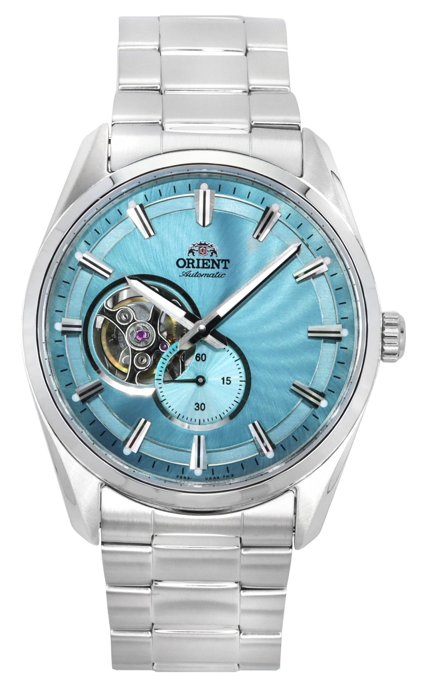 Orient Classic Contemporary Edelstahl Light Blue Open Heart Dial Automatik RA-AR0009L Herrenuhr