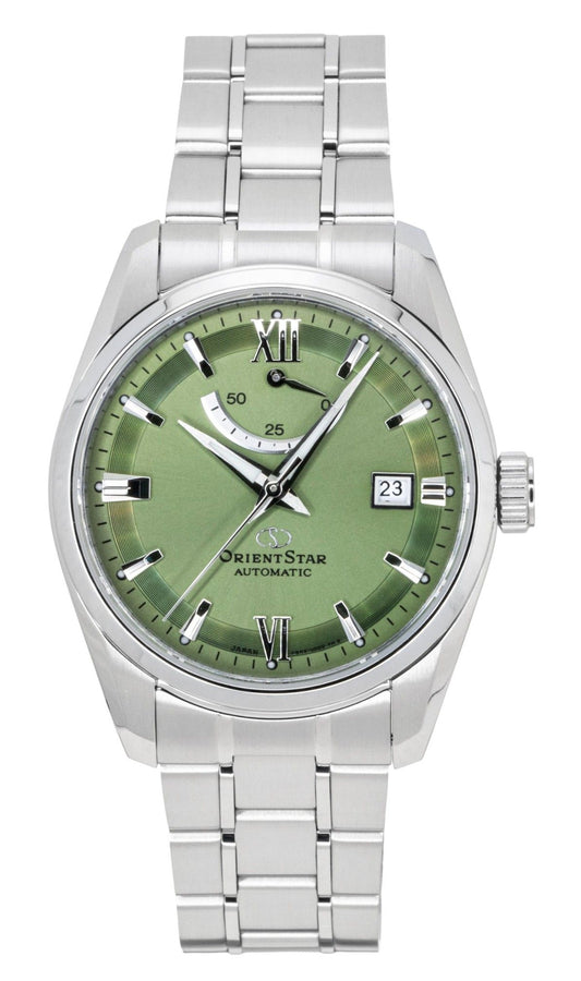 Orient Star Contemporary Edelstahl Gr?nes Zifferblatt Automatik RE-AU0107E 100M Herrenuhr