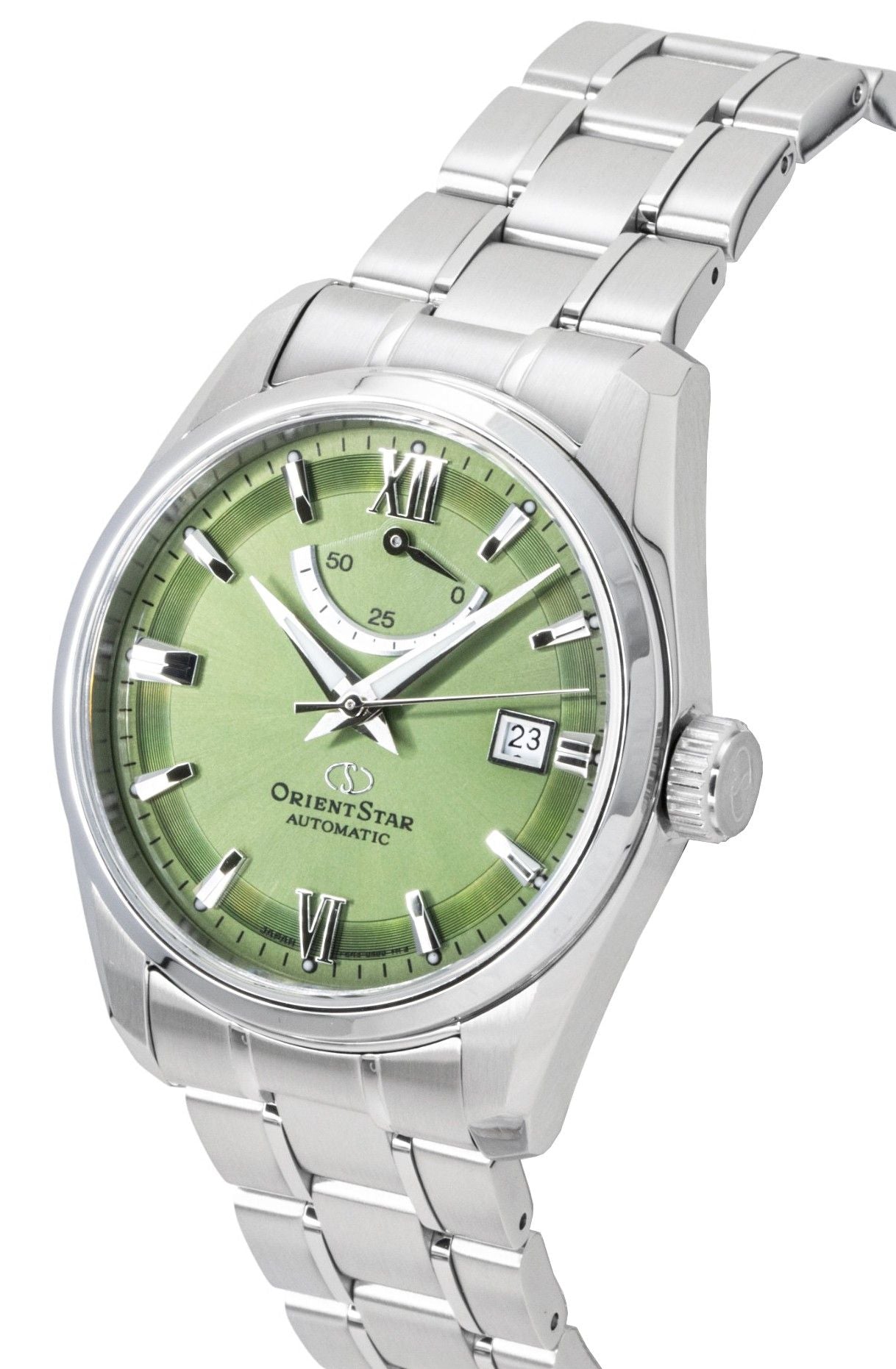 Orient Star Contemporary Edelstahl Gr?nes Zifferblatt Automatik RE-AU0107E 100M Herrenuhr