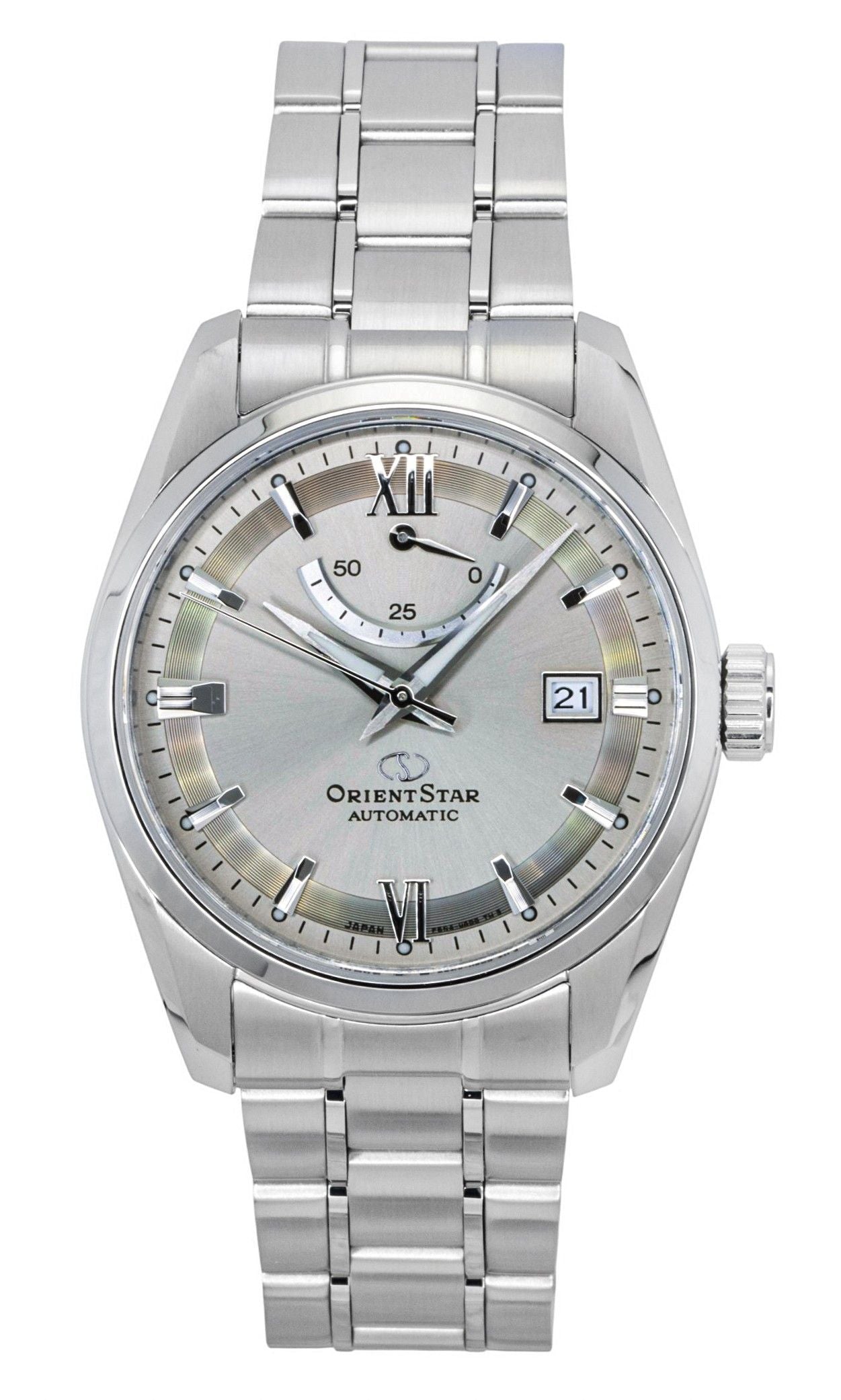 Orient Star Contemporary Edelstahl Graues Zifferblatt Automatik RE-AU0110N 100M Herrenuhr