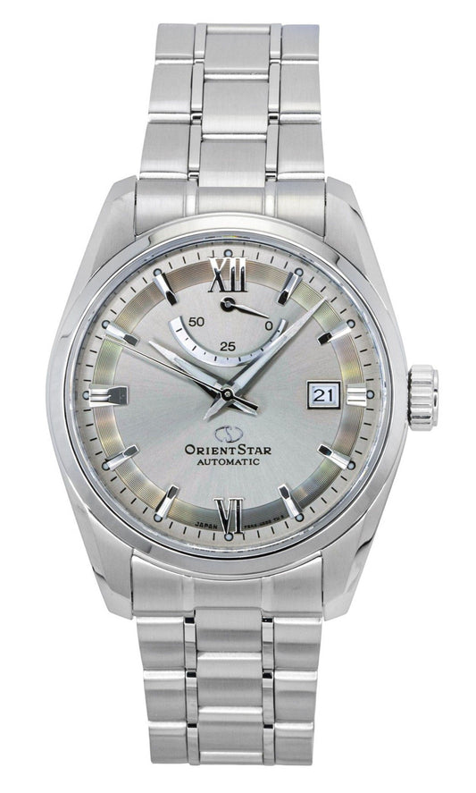 Orient Star Contemporary Edelstahl Graues Zifferblatt Automatik RE-AU0110N 100M Herrenuhr