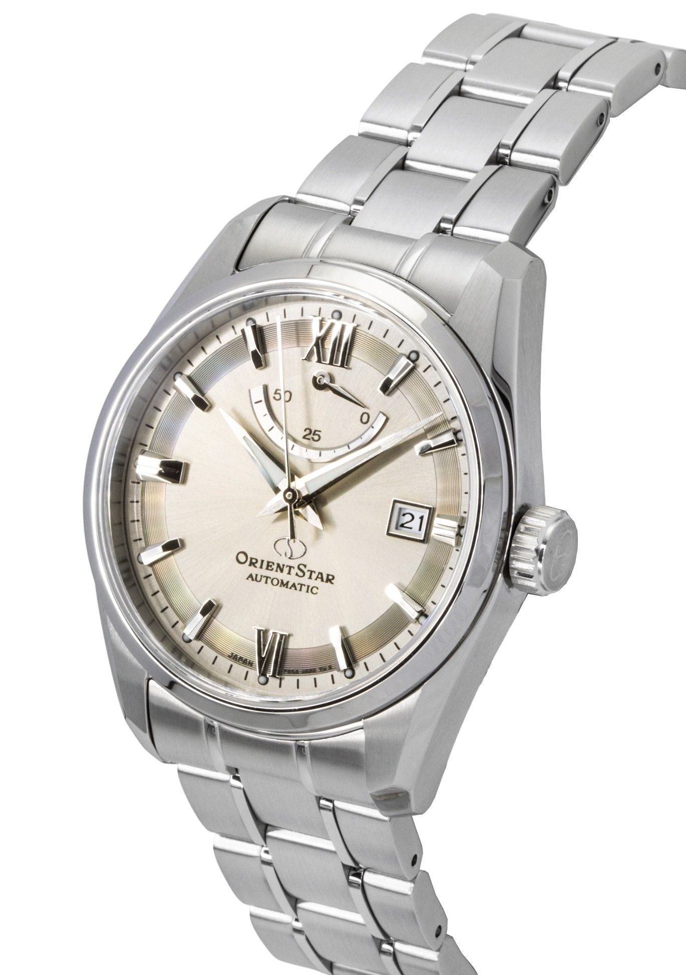 Orient Star Contemporary Edelstahl Graues Zifferblatt Automatik RE-AU0110N 100M Herrenuhr