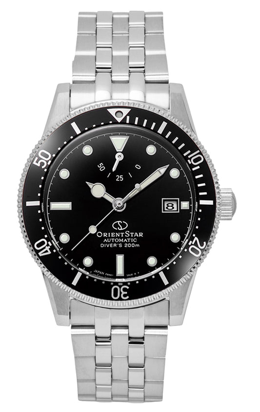 Orient Star 1964 2nd Edition M42 Edelstahl Schwarzes Zifferblatt Taucher Automatik RE-AU0601B 200M Herrenuhr
