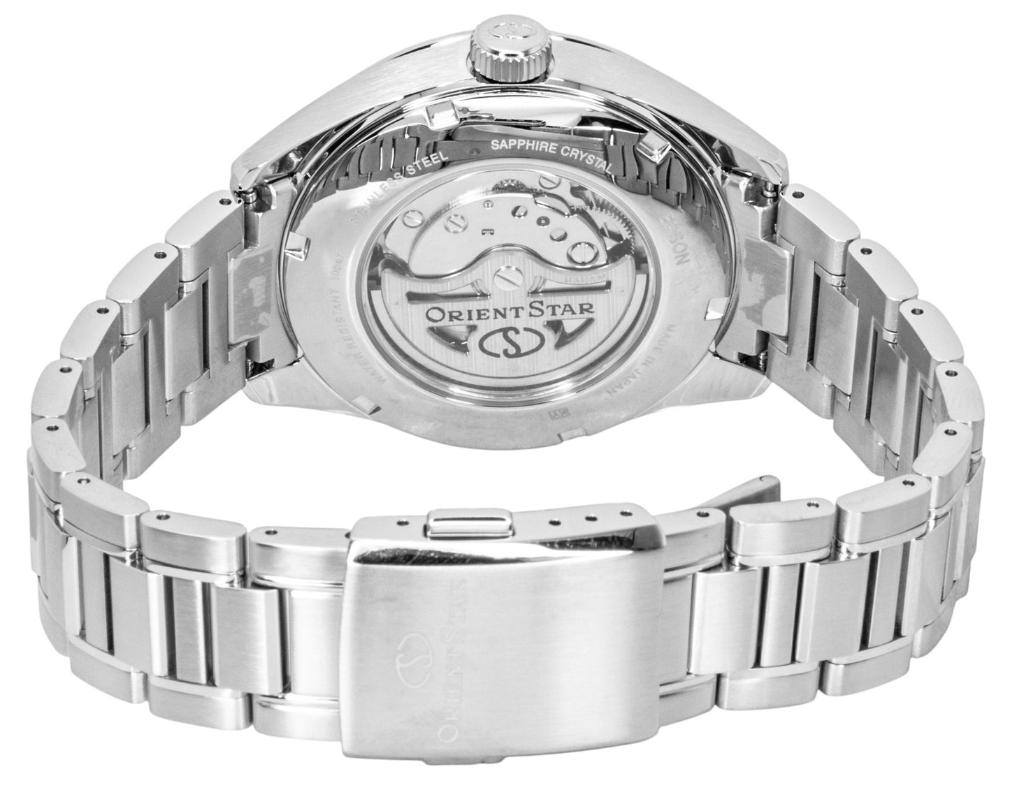Orient Star Contemporary M34 F7 Edelstahl Semi Skeleton White Dial Automatik RE-BY0011S Herrenuhr