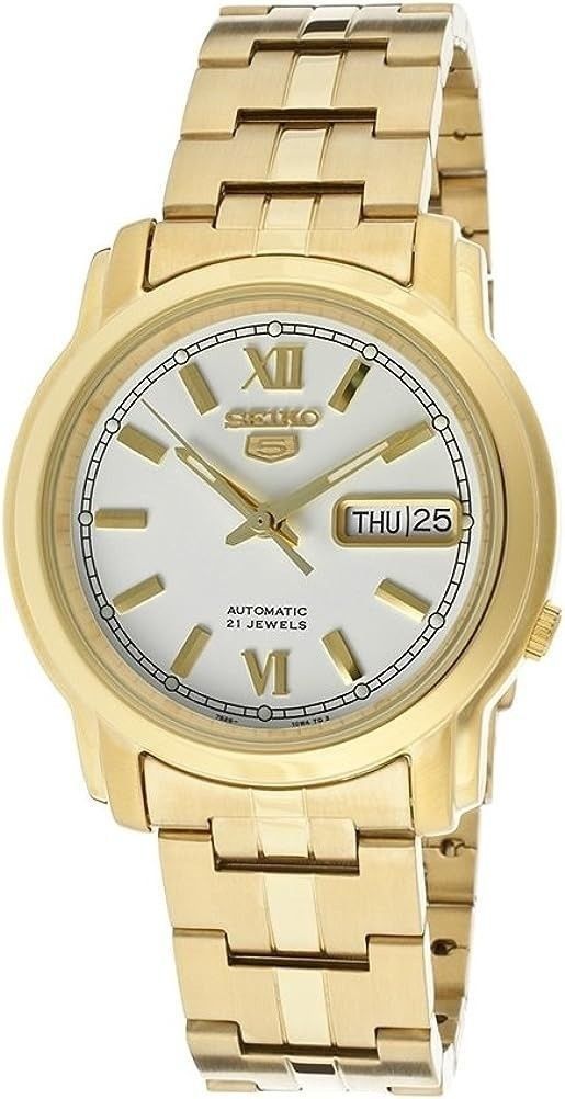 General?berholt Seiko 5 White Dial Automatik 21 Jewels SNKK84K1 Herrenuhr