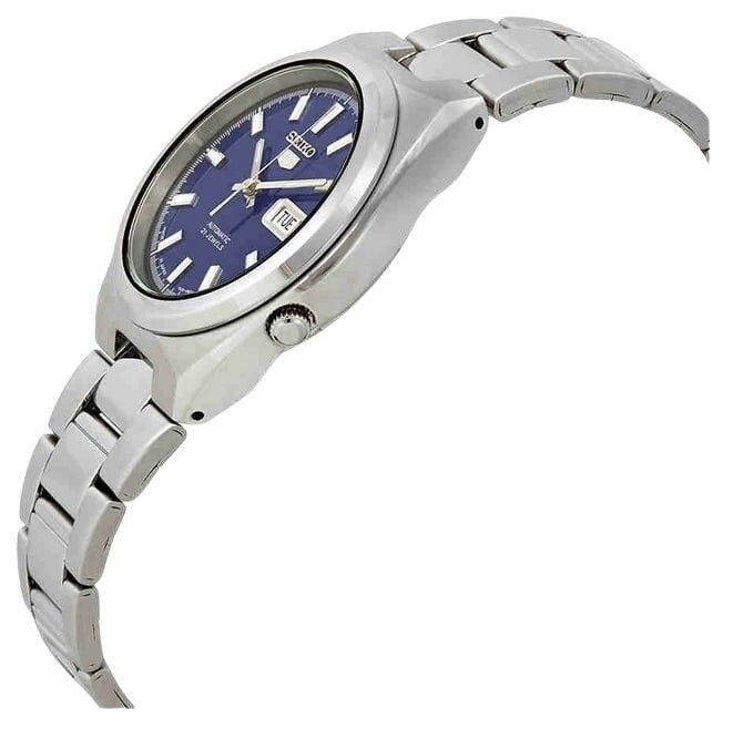 General?berholt Seiko Edelstahl Blaues Zifferblatt Automatik SNKC51J1 Herrenuhr