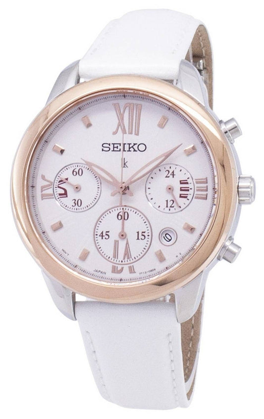 Generalüberholt Seiko Lukia Chronograph Quarz SRWZ84 SRWZ84P1 SRWZ84P Damenuhr