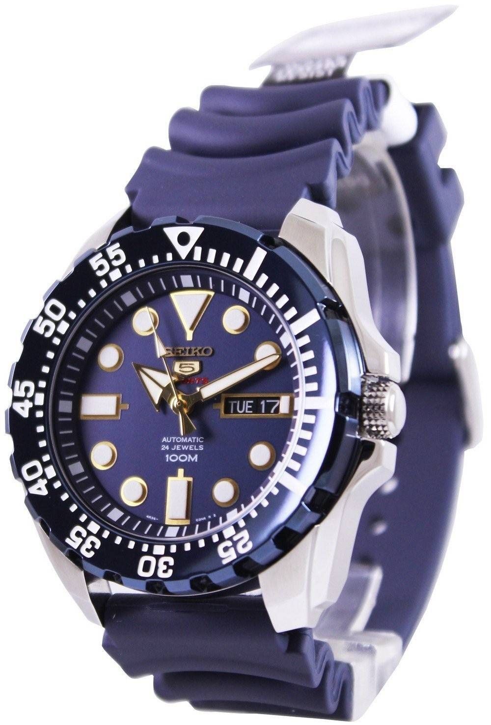 General?berholt Seiko 5 Sports Automatik 24 Jewels SRP605K2 Herrenuhr