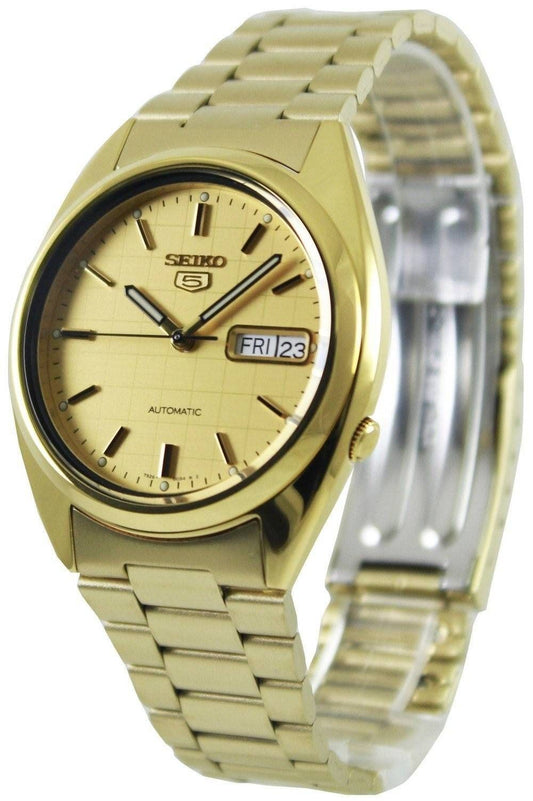 General?berholt Seiko 5 Automatik Gold Dial SNXL72K1 SNXL72K Herrenuhr
