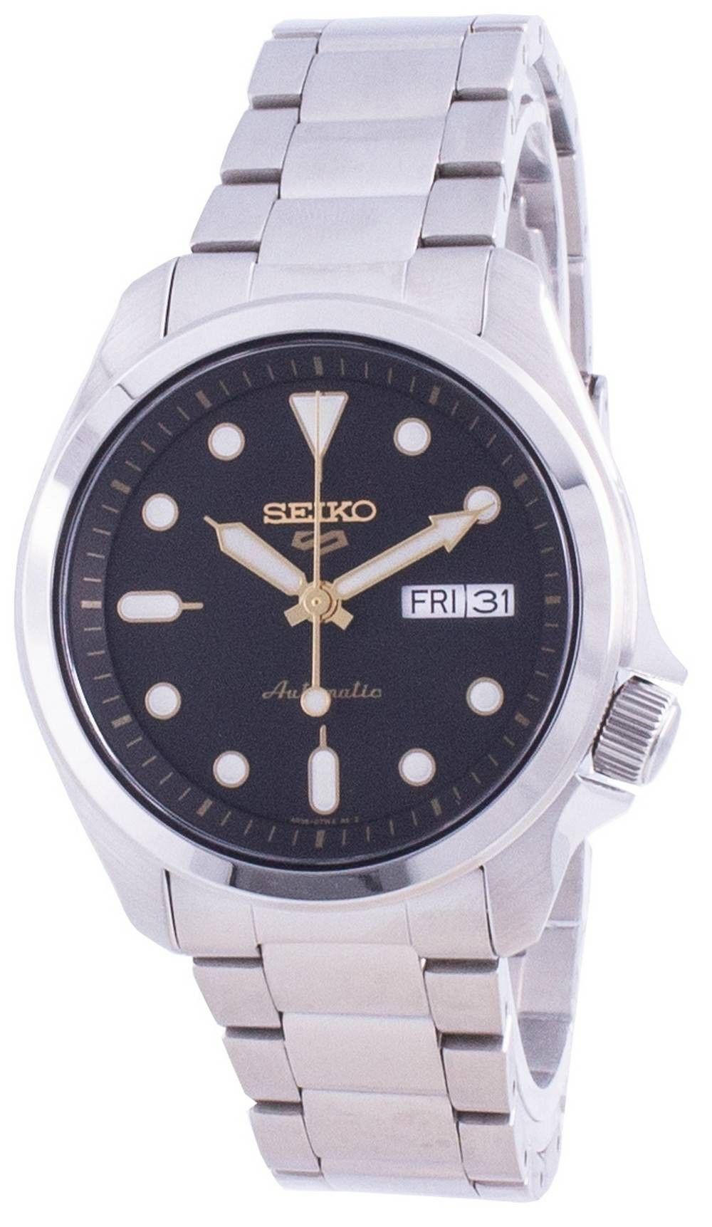 General?berholt Seiko 5 Sports Schwarzes Zifferblatt Automatik SRPE57 SRPE57K1 SRPE57K 100M Herrenuhr