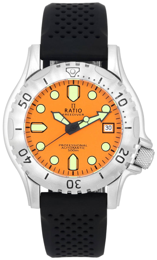 Ratio FreeDiver Professional Sapphire Orange Dial Automatik RTF017 500M Herrenuhr