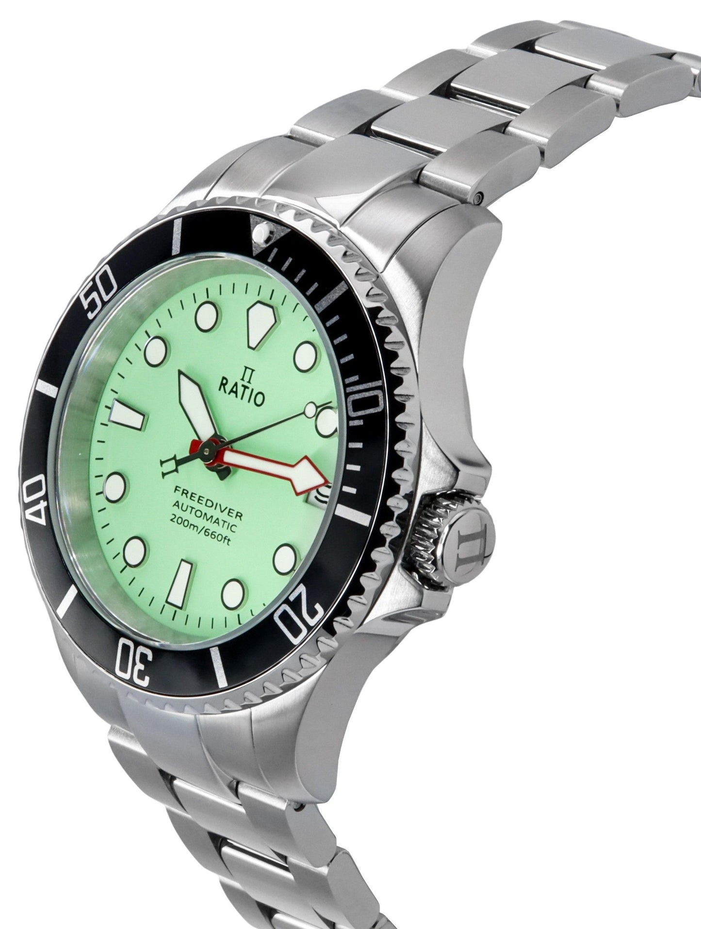 Ratio FreeDiver Sapphire Edelstahl Gr?nes Zifferblatt Automatik RTF049 200M Herrenuhr