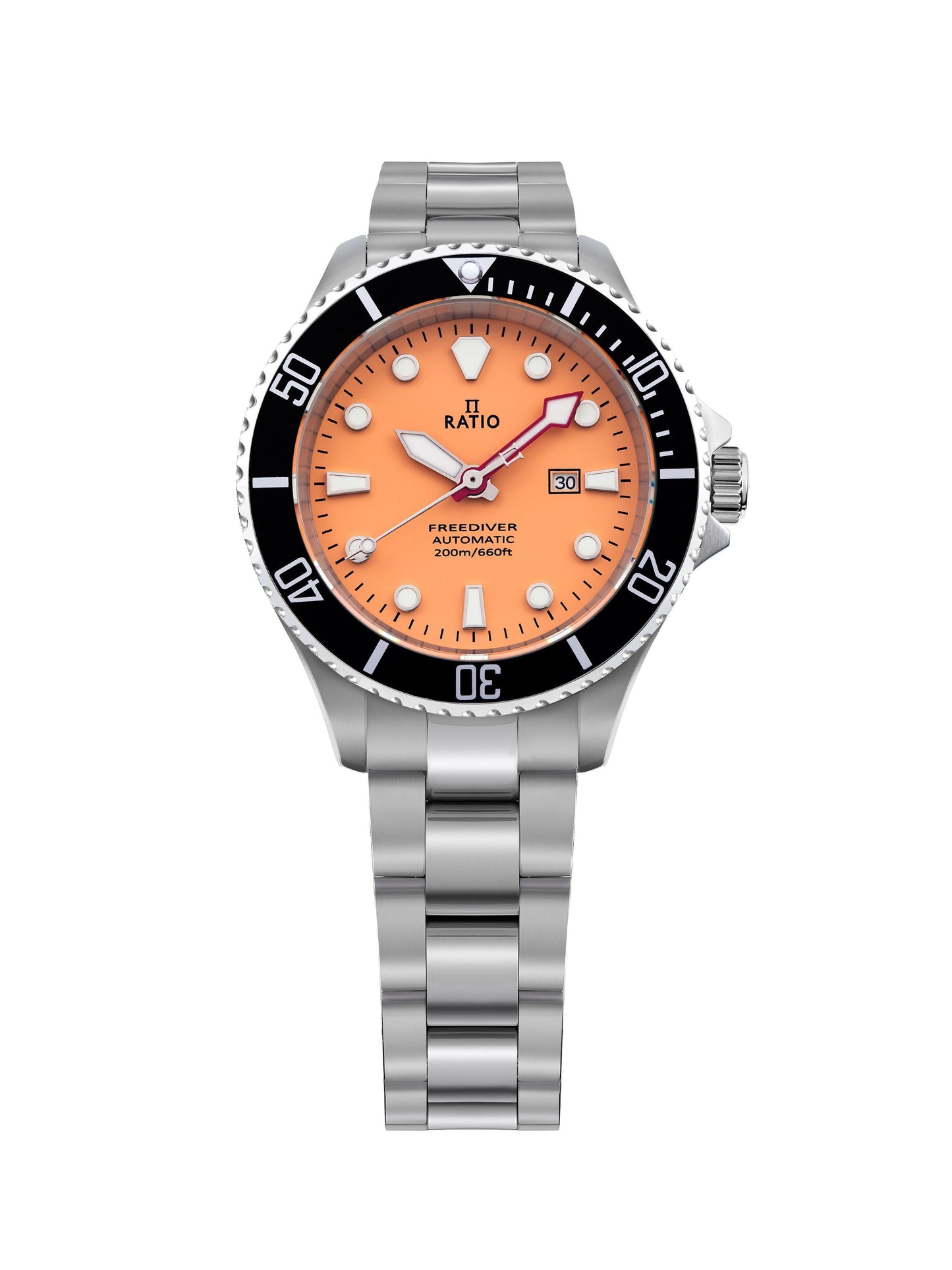 Ratio FreeDiver Sapphire Edelstahl Salmon Dial Automatik RTFL832 200M Damenuhr