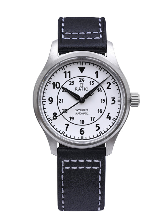 Ratio Skysurfer Pilot Full Luminous Dial Leather Automatik RTS316 200M Herrenuhr