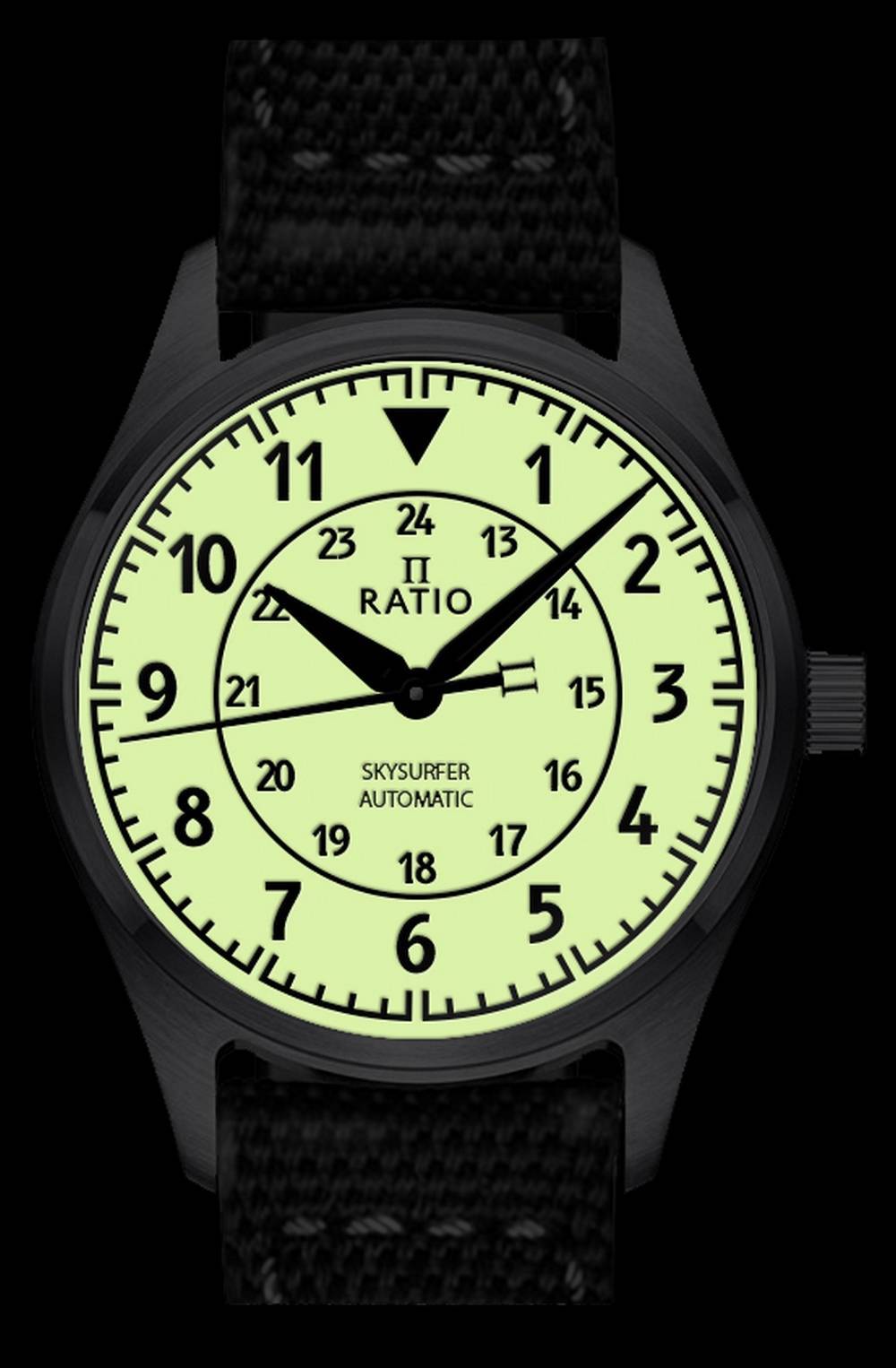 Ratio Skysurfer Pilot Full Luminous Dial Leather Automatik RTS316 200M Herrenuhr