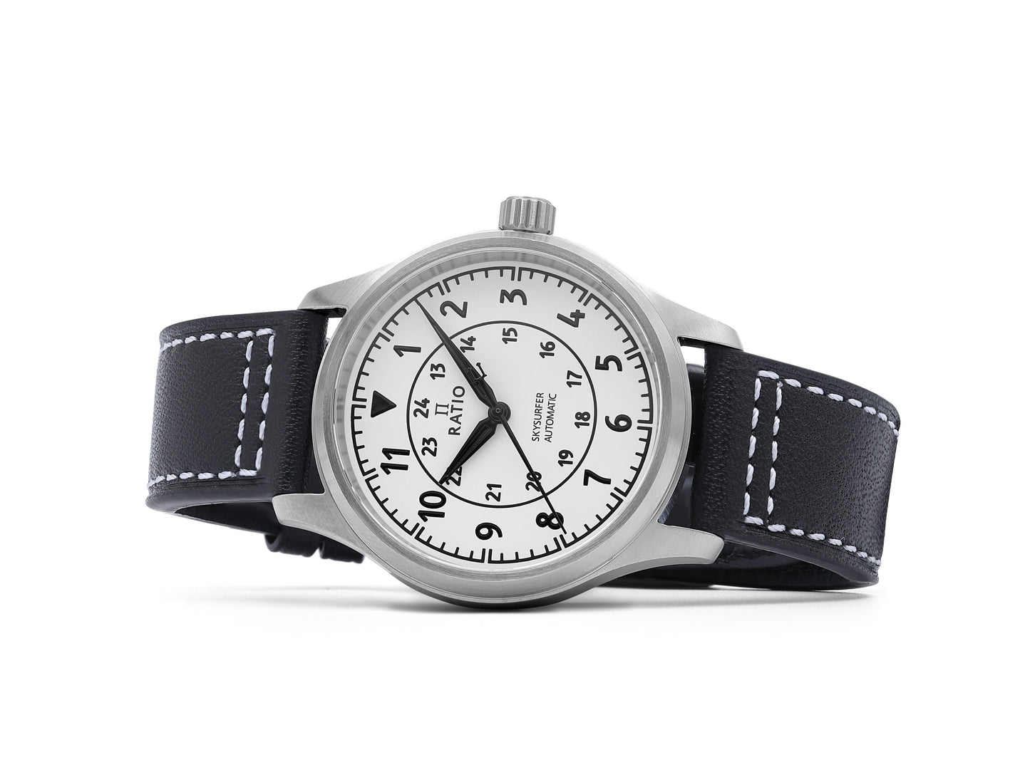 Ratio Skysurfer Pilot Full Luminous Dial Leather Automatik RTS316 200M Herrenuhr