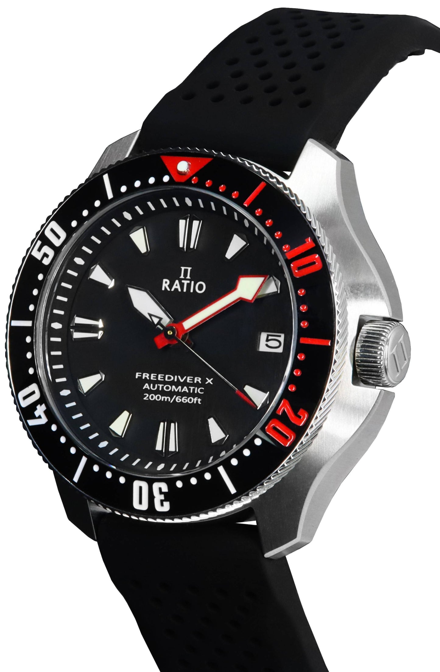 Ratio FreeDiver X Marine Black With Black Ceramic Inlay Automatik Diver RTX001 200M Herrenuhr
