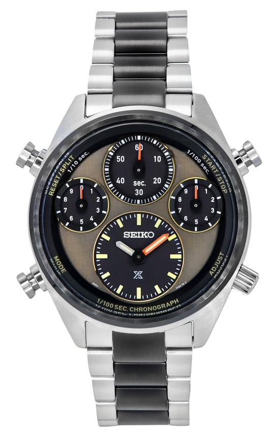Seiko Prospex Speedtimer Limited Edition Chronograph Edelstahl Braunes Zifferblatt Solar SFJ005P1 100M Herrenuhr