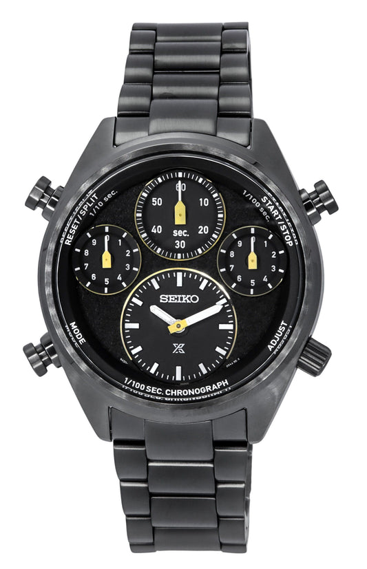 Seiko Prospex Speedtimer Limited Edition Chronograph Edelstahl Schwarzes Zifferblatt Solar SFJ007P1 100M Herrenuhr