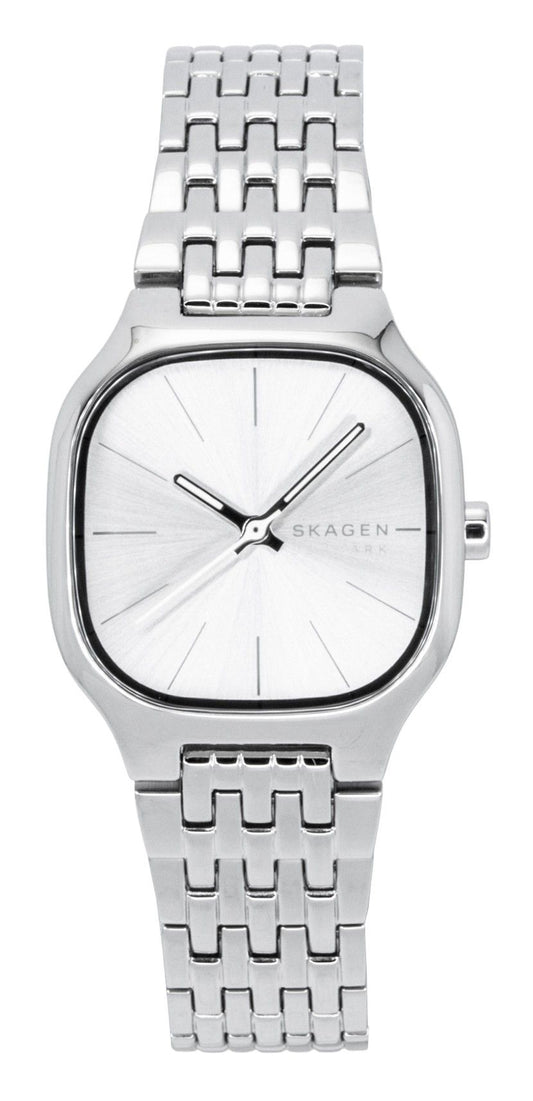Skagen Mellem Lille Edelstahl Silberfarbenes Zifferblatt Quarz SKW3159 Damenuhr