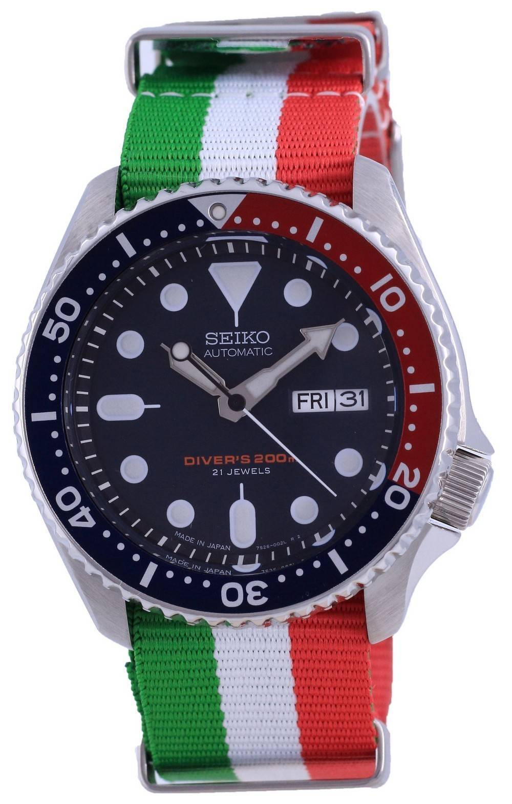 Seiko Automatik Taucher Polyester Made in Japan SKX009J1-var-NATO23 200M Herrenuhr