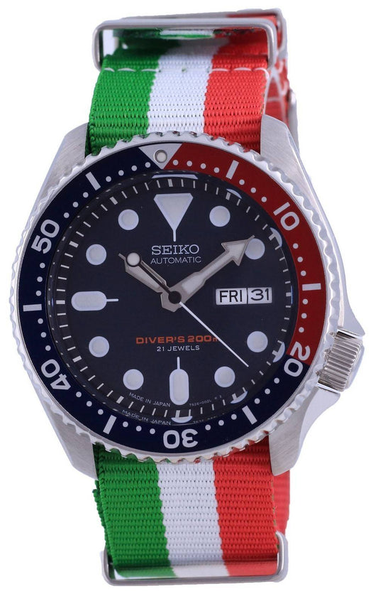 Seiko Automatik Taucher Polyester Made in Japan SKX009J1-var-NATO23 200M Herrenuhr