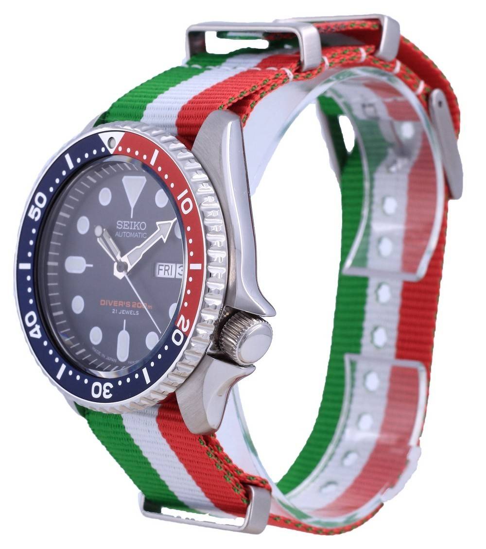 Seiko Automatik Taucher Polyester Made in Japan SKX009J1-var-NATO23 200M Herrenuhr