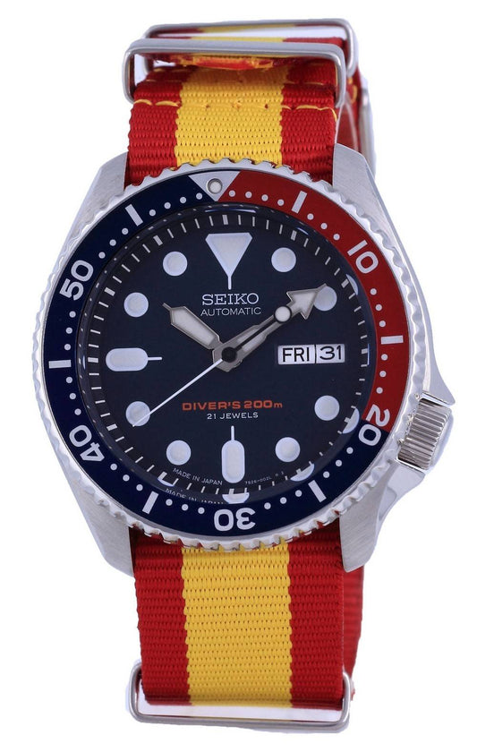Seiko Automatik Taucher Polyester Made in Japan SKX009J1-var-NATO29 200M Herrenuhr