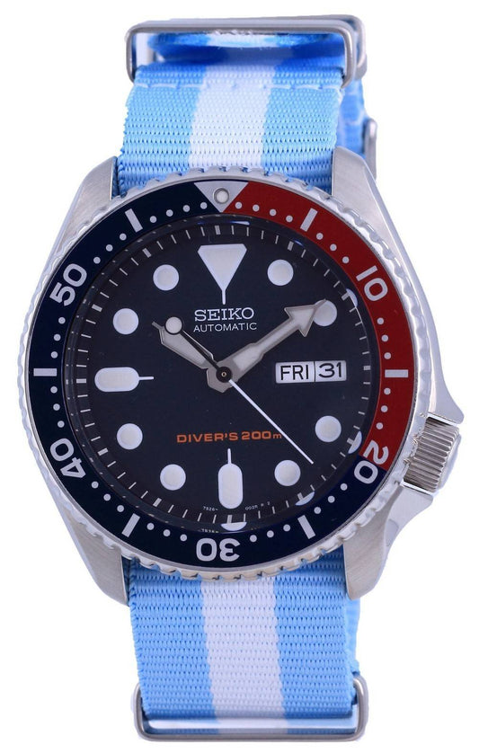 Seiko Automatik Taucher Polyester SKX009K1-var-NATO24 200M Herrenuhr