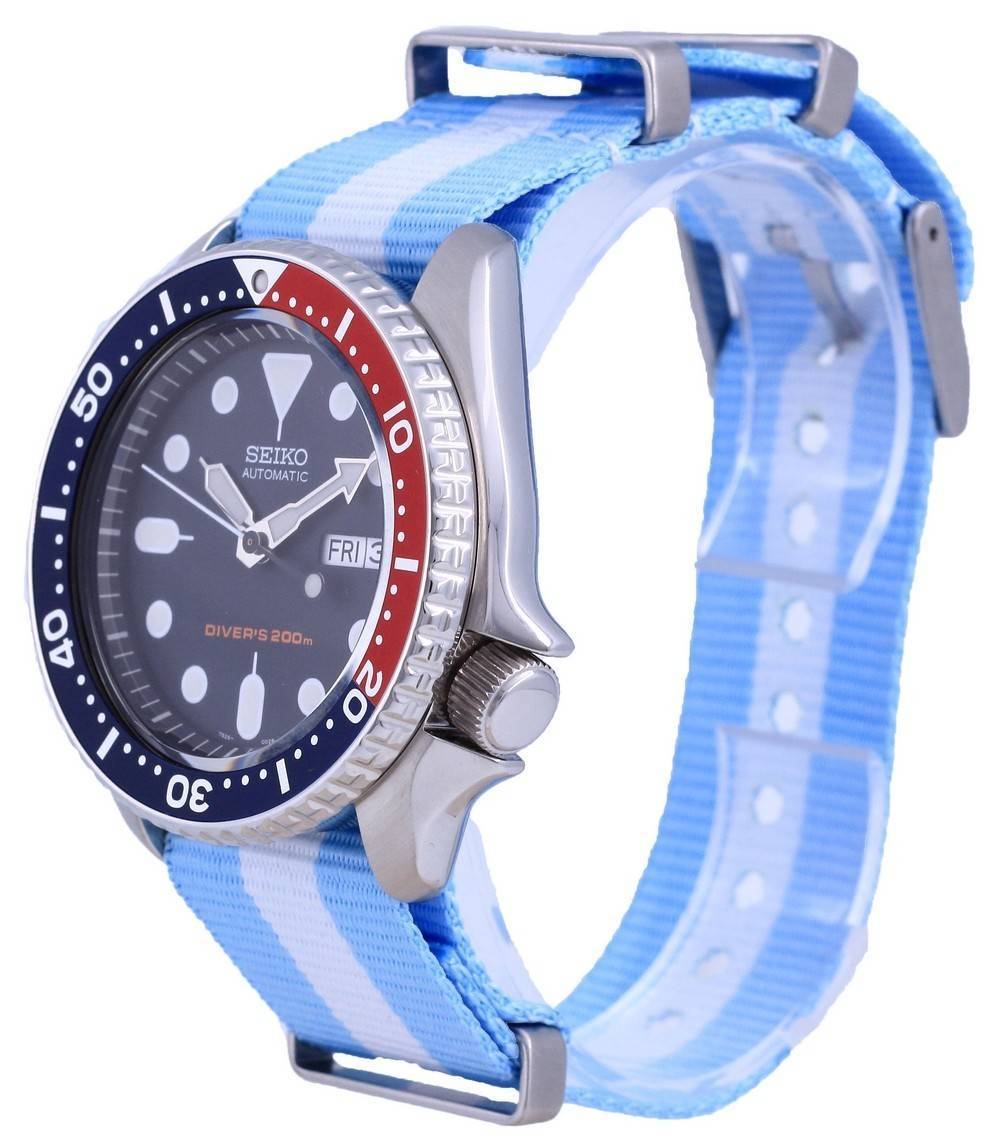 Seiko Automatik Taucher Polyester SKX009K1-var-NATO24 200M Herrenuhr