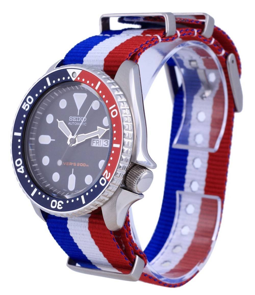 Seiko Automatik Taucher Polyester SKX009K1-var-NATO25 200M Herrenuhr