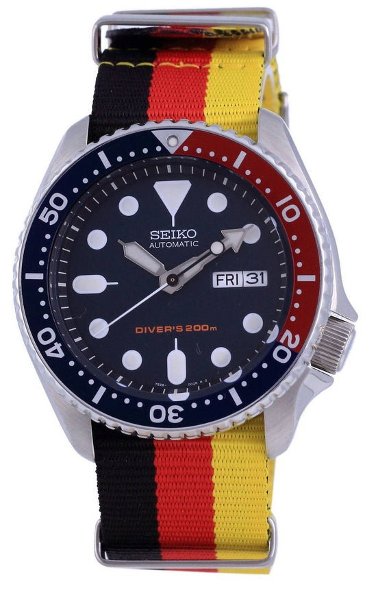 Seiko Automatik Taucher Polyester SKX009K1-var-NATO26 200M Herrenuhr