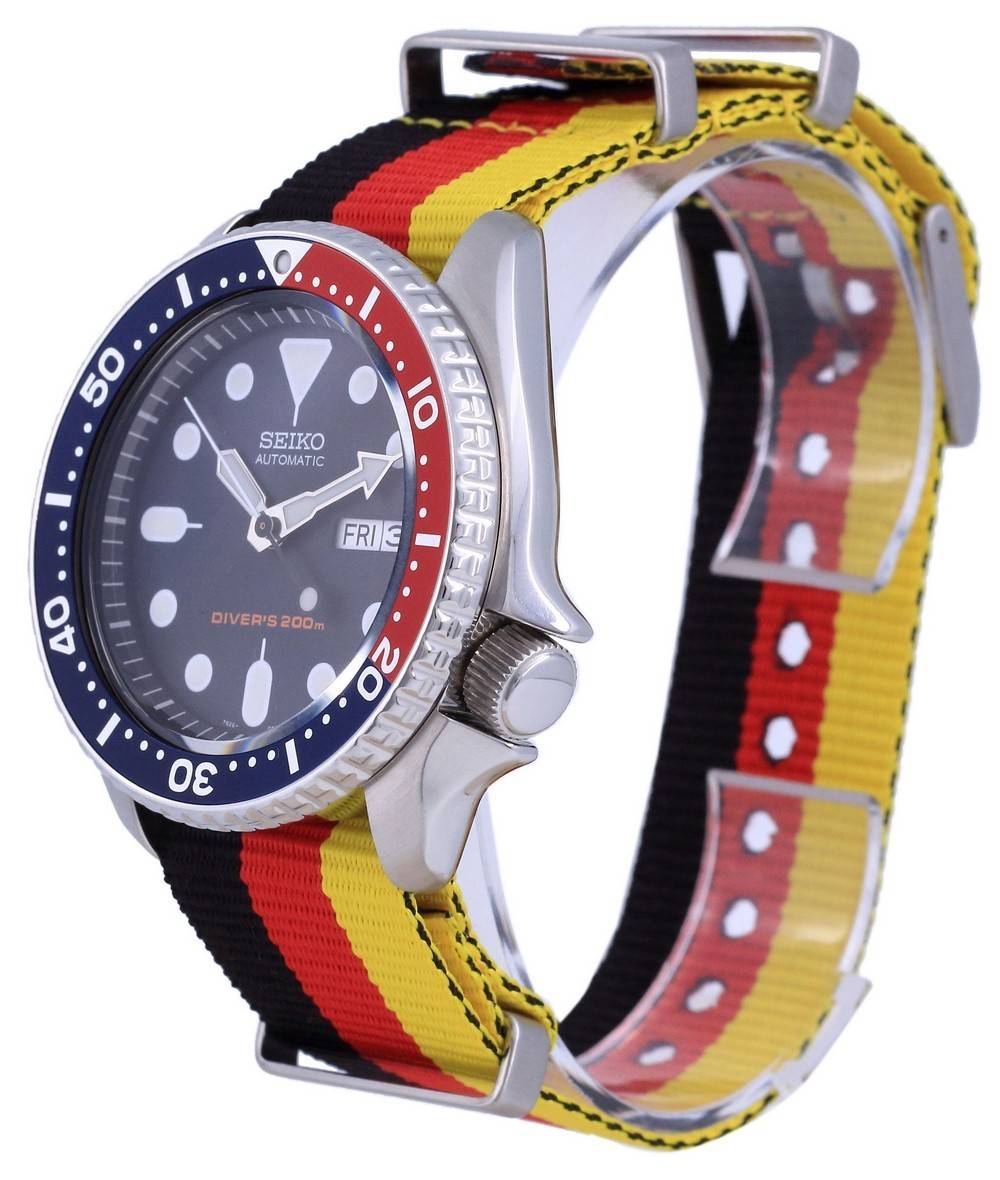 Seiko Automatik Taucher Polyester SKX009K1-var-NATO26 200M Herrenuhr