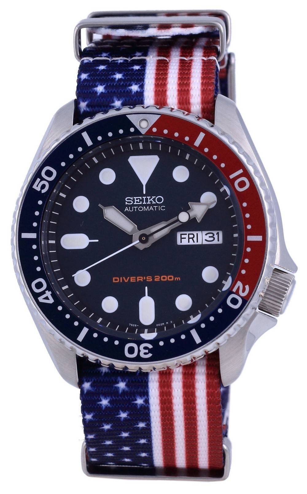 Seiko Automatik Taucher Polyester SKX009K1-var-NATO27 200M Herrenuhr