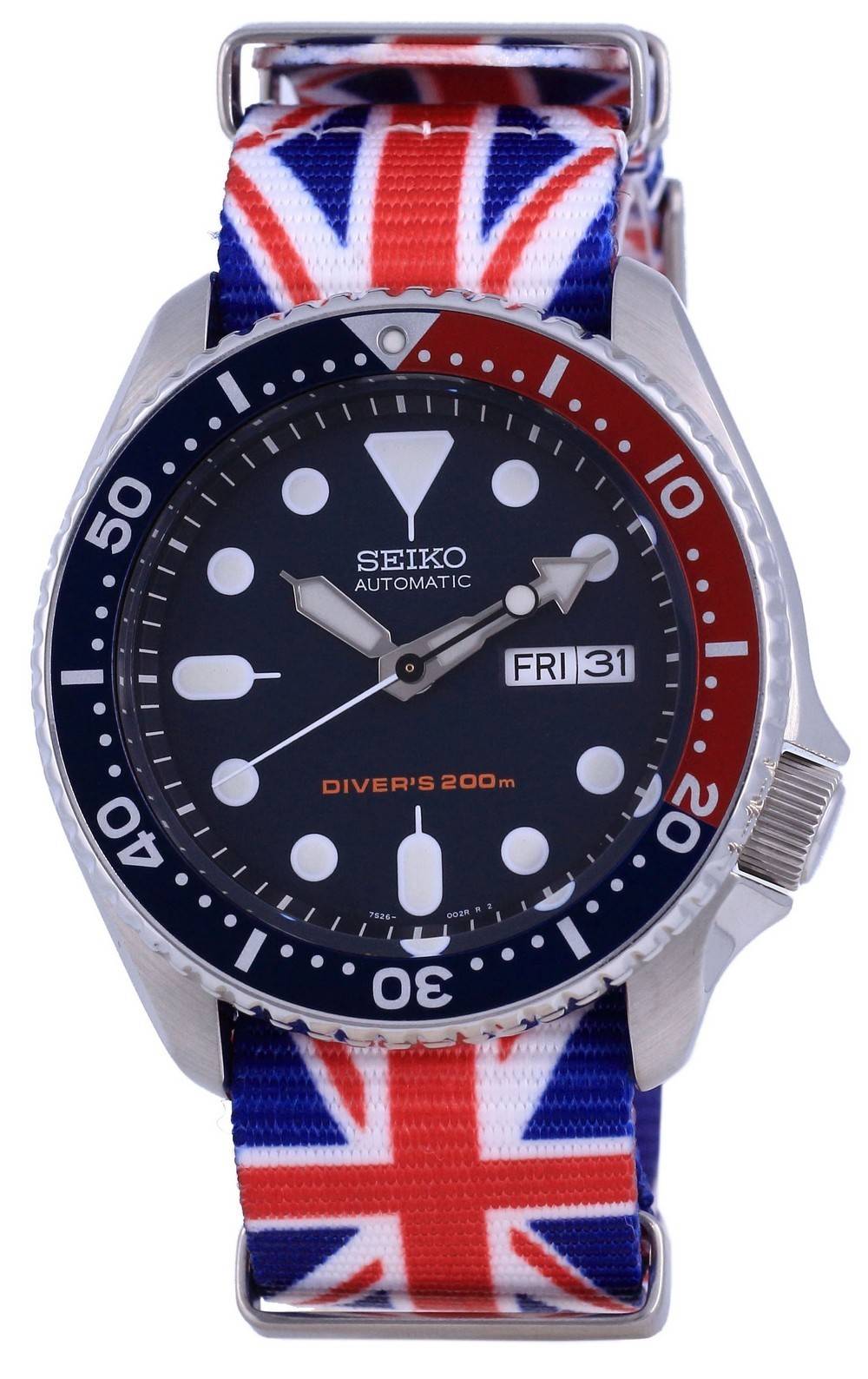 Seiko Automatik Taucher Polyester SKX009K1-var-NATO28 200M Herrenuhr