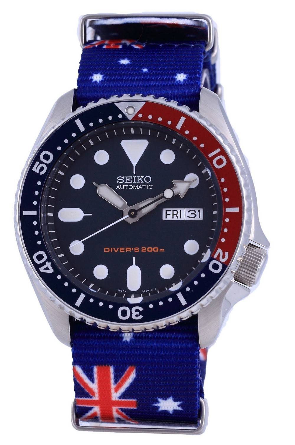 Seiko Automatik Taucher Polyester SKX009K1-var-NATO30 200M Herrenuhr