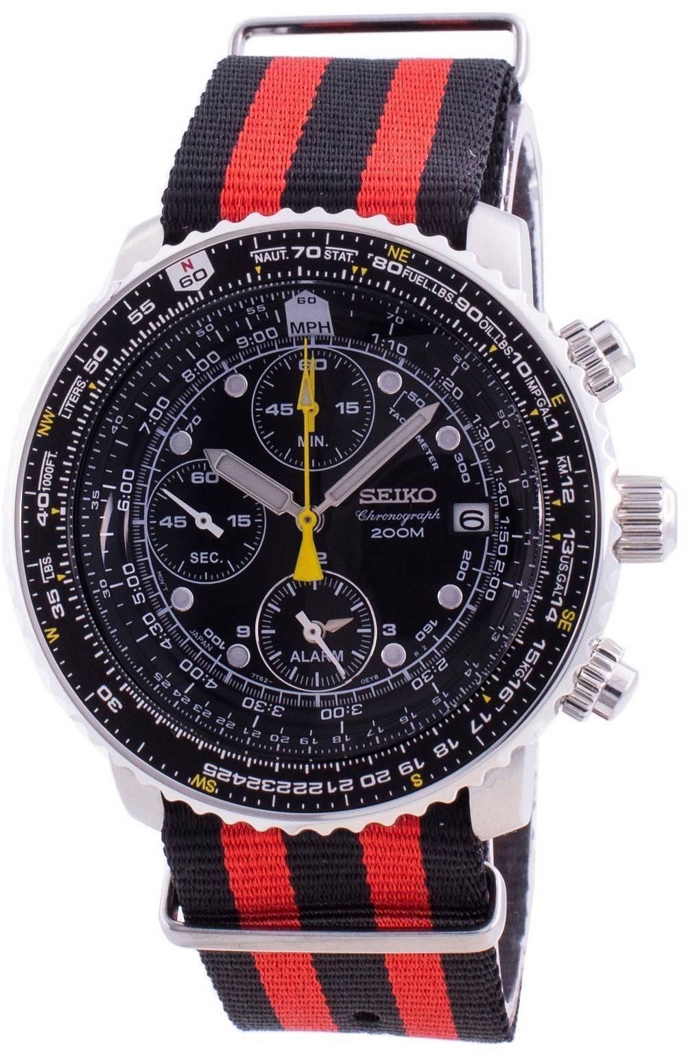 Seiko Pilot's Flight SNA411P1-VAR-NATO3 Quarz Chronograph 200M Herrenuhr