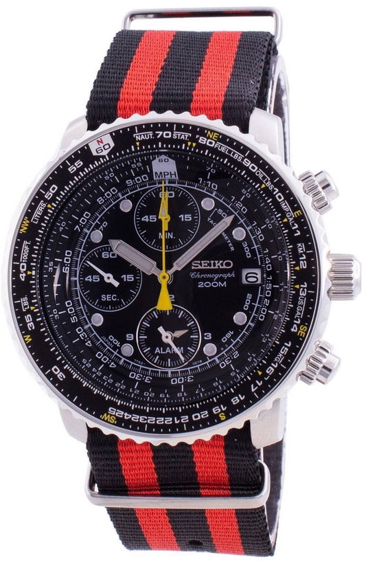 Seiko Pilot's Flight SNA411P1-VAR-NATO3 Quarz Chronograph 200M Herrenuhr