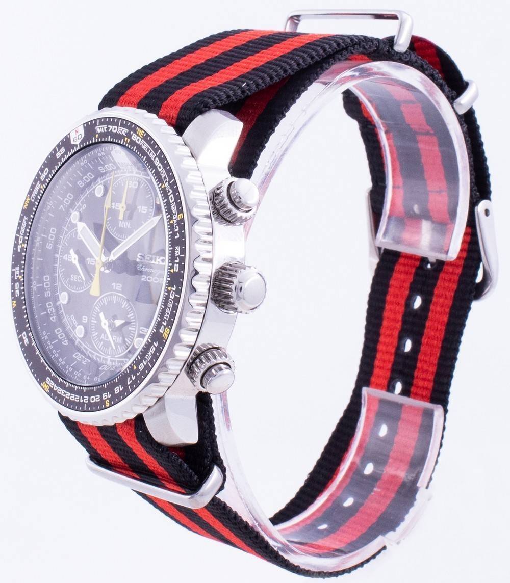 Seiko Pilot's Flight SNA411P1-VAR-NATO3 Quarz Chronograph 200M Herrenuhr