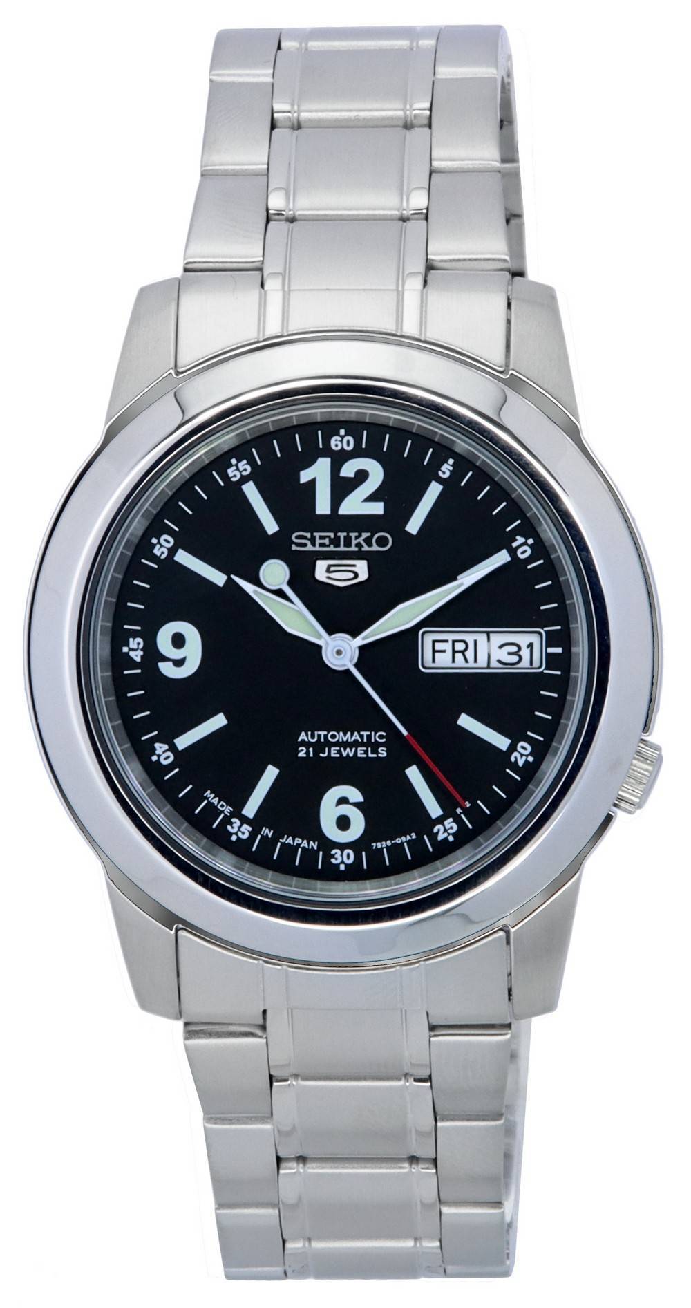 Seiko 5 Edelstahl Schwarzes Zifferblatt Automatik SNKE63 SNKE63J1 SNKE63J Herrenuhr