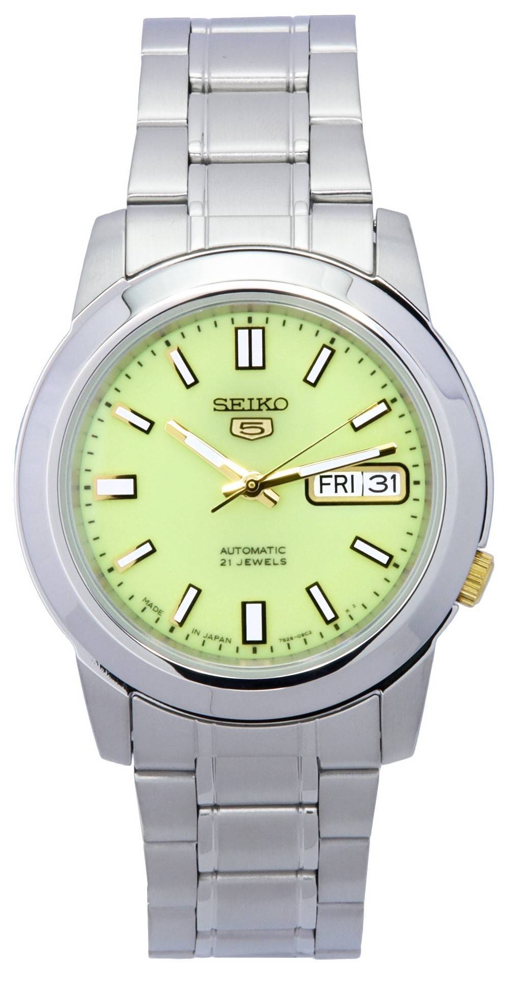 Seiko 5 Edelstahl Gr?nes Zifferblatt Automatik SNKK19 SNKK19J1 SNKK19J Herrenuhr